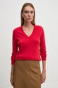 Vlněný svetr United Colors of Benetton 1002D4488 červená AW24