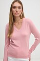 United Colors of Benetton maglione in lana rosa 1002D4488