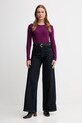 United Colors of Benetton sweter wełniany 1002D1K01 fioletowy AW25