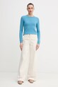 United Colors of Benetton sweter wełniany 1002D1K01 niebieski AW25