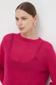 rózsaszín Weekend Max Mara vászon pulóver