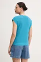 Îmbrăcăminte United Colors of Benetton vestă cu amestec de in 105GD109Z albastru