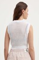 Одяг Бавовняна жилетка United Colors of Benetton 101TD10AP білий