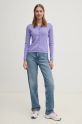 United Colors of Benetton cardigan din bumbac 1091D5558 violet AA00