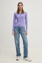 United Colors of Benetton kardigan bawełniany 1091D5558 fioletowy AA00