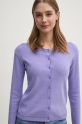 United Colors of Benetton cardigan din bumbac violet 1091D5558