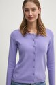 United Colors of Benetton kardigan bawełniany fioletowy 1091D5558
