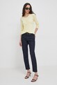 United Colors of Benetton kardigan bawełniany 1091D5558 żółty AA00