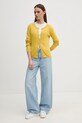 United Colors of Benetton cardigan in cotone 1091D5558 giallo AA00