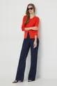 United Colors of Benetton cardigan in cotone rosso