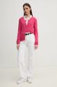 United Colors of Benetton cardigan din bumbac 1091D5558 roz AA00