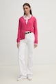 Бавовняний кардиган United Colors of Benetton 1091D5558 рожевий AA00