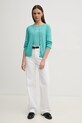 Bavlněný kardigan United Colors of Benetton 1091D5558 tyrkysová AA00