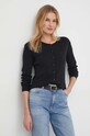 United Colors of Benetton kardigan bawełniany czarny 1091D5558