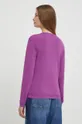 Бавовняний светр United Colors of Benetton фіолетовий