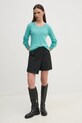 Бавовняний светр United Colors of Benetton 1091D1M08 бірюзовий SS25
