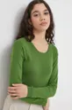 πράσινο Βαμβακερό πουλόβερ United Colors of Benetton