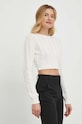 Хлопковый свитер United Colors of Benetton хлопок бежевый 1594D108W