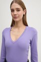 United Colors of Benetton pulover de bumbac violet 1091D4625
