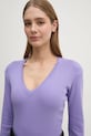 United Colors of Benetton sweter bawełniany fioletowy 1091D4625