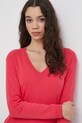United Colors of Benetton sweter bawełniany różowy 1091D4625