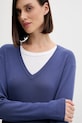 Bavlnený sveter United Colors of Benetton tmavomodrá 1091D4625