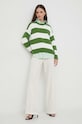 United Colors of Benetton sweter bawełniany 1494E105J zielony SS24