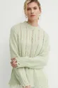 zöld Résumé gyapjúkeverék pulóver AnnoraRS Knit Pullover