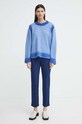 Résumé sweter z domieszką wełny AdinaRS 20351114 niebieski SS24