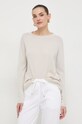 Odzież Max Mara Leisure sweter jedwabny 2416361028600 beżowy