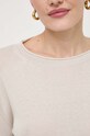 Max Mara Leisure sweter jedwabny beżowy 2416361028600