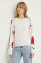 Desigual sweter DEMIS beżowy 24SWJF08