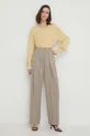 Sisley pulóver selyemkeverékből sárga
