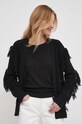 Sisley cardigan uni negru 1DTCM601R
