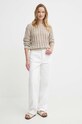 Pulover Sisley 1ZPJM104T bež SS24