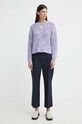 Μάλλινο πουλόβερ American Vintage PULL ML COL ROND PULL ML COL ROND POY18AE24 μωβ SS24