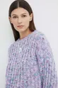 фіолетовий Вовняний светр American Vintage PULL ML COL ROND