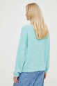 Odzież American Vintage sweter z domieszką wełny PULL ML COL ROND EAST18FE24 turkusowy