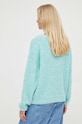 Odzież American Vintage sweter z domieszką wełny PULL ML COL ROND EAST18FE24 turkusowy