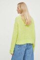 Odzież American Vintage sweter wełniany PULL ML COL V BYM18AE24 zielony