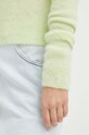 American Vintage sweter z domieszką wełny PULL ML COL BATEAU EAST18SE24 zielony
