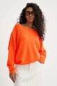 American Vintage sweter z domieszką wełny PULL ML COL BATEAU DAM225E24 pomarańczowy SS24