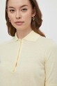Πόλο από μείγμα μεταξιού Calvin Klein κίτρινο K20K206915