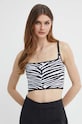Top MICHAEL Michael Kors μαύρο MS460WFEGE