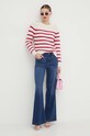 Morgan pulover MASHI.IVOIRE/FUCHSIA bej SS24