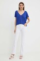 Morgan t-shirt MCOACH MCOACH.ROYAL niebieski SS24