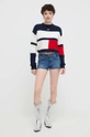 Tommy Jeans sweter bawełniany beżowy