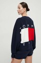 Βαμβακερή ζακέτα Tommy Jeans σκούρο μπλε DW0DW18335
