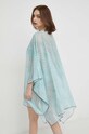Παρεό παραλίας με πρόσμιξη μεταξιού Lanvin 6LKAFT.SR678 μπλε SS24