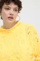żółty Desigual sweter bawełniany MILANO
